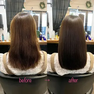 セミロング 縮毛矯正&髪質改善 MAILHAIRのヘアスタイル