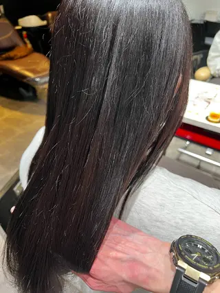 ロング 福田 秀好のヘアスタイル