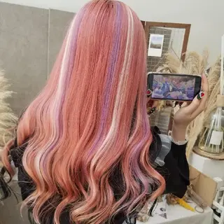 ロング 植田 /エクステ /ブリーチ/髪質改善のヘアスタイル