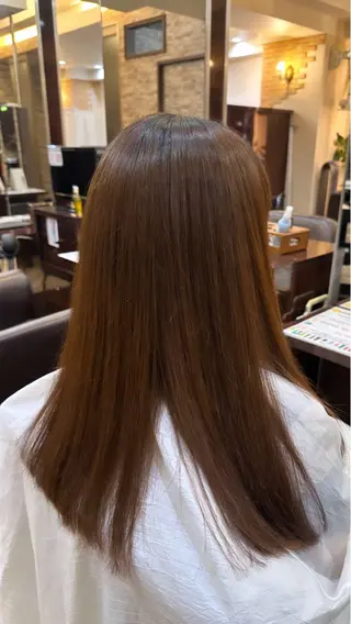 ロング 縮毛矯正&髪質改善/ きょうの🐺のヘアスタイル