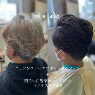 カラー メンズ 堀口 彩佳のヘアスタイル