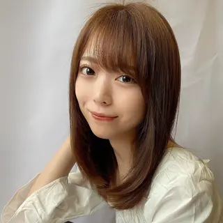 セミロング 🧡くびれヘア/前髪 顔周り🧡久原結衣のヘアスタイル