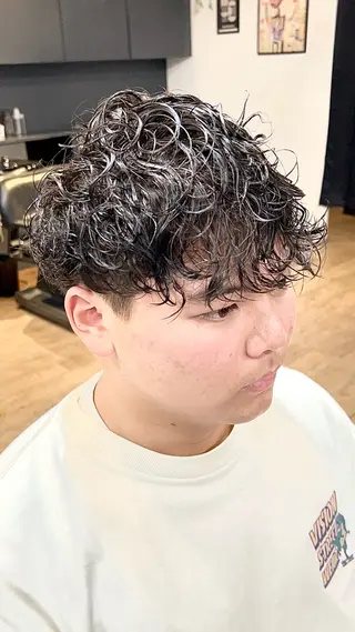 ショート パーマ メンズ men'ssalon Loui(ルイ)烏丸のヘアスタイル
