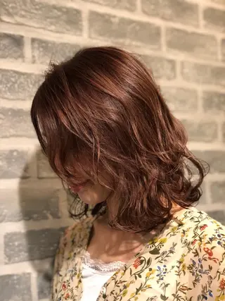 ミディアム カラー 五十嵐ゆり 美髪カラー　武蔵小杉のヘアスタイル