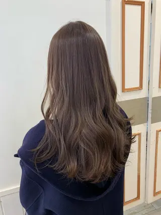 セミロング カラー ぱつっとボブ/ 小野あかねのヘアスタイル