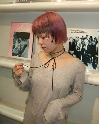 ショート カラー yll所属・似合わせ/ハイトーン /中目黒/さくらのヘアスタイル