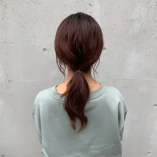 ロング カラー 酸性縮毛矯正🧴韓国 レイヤー/髪質改善のヘアスタイル