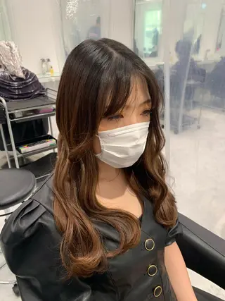 ロング カラー ヘアアレンジ EMANON池袋3rd所属・ブリーチなしカラー｜ なおき｜池袋美容師のヘアスタイル
