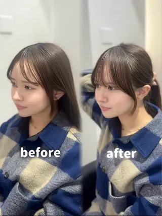 セミロング YUZU🎀顔まわり ×レイヤーカットのヘアスタイル