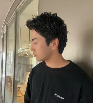 メンズ あやか/ベージュ /透け感カラーのヘアスタイル