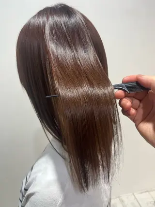 セミロング カラー 冨田 昌亮のヘアスタイル