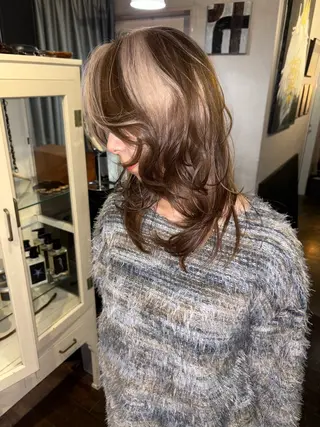 ミディアム カラー givet所属・心斎橋/デザインカラ ー/海外風/ナツミのヘアスタイル