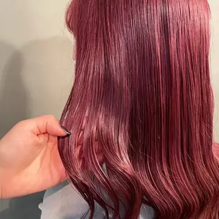 セミロング カラー 縮毛矯正 /艶カラー risako🫧のヘアスタイル