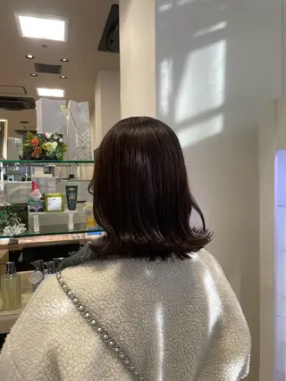 ミディアム カラー クロスパーマ/うる艶 カラー/Kurumiのヘアスタイル