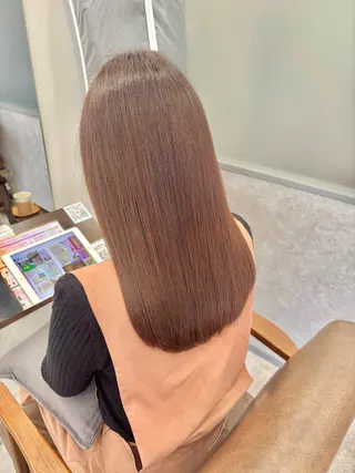 セミロング 久保田康雅　辻堂 髪質改善×縮毛矯正のヘアスタイル