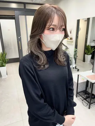ミディアム カラー 髪質改善will hairdesignのヘアスタイル