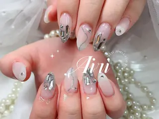 ネイル ネイルサロンAiri 長さ出し·シンプルのネイルデザイン