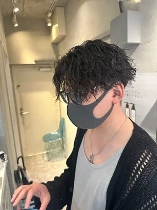 パーマ メンズ 💎メンズカット ／フェザー／細野💎のヘアスタイル