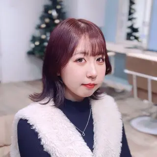 ミディアム カラー suzuka/透明感 カラー 美髪縮毛矯正のヘアスタイル