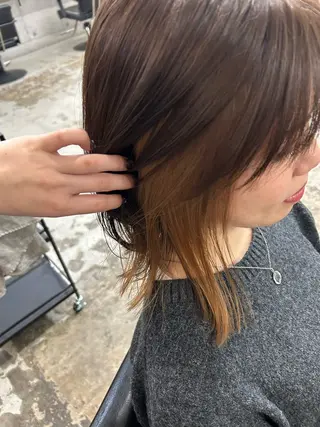 ミディアム 山中 望緒のヘアスタイル