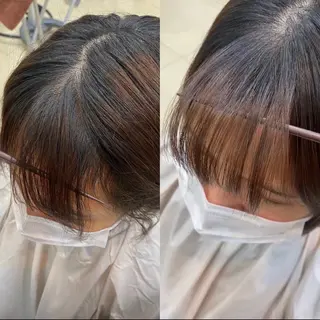 セミロング パーマ フェザーパーマ🌙 毛流れ yuzukiのヘアスタイル