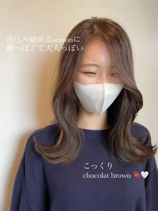 ミディアム カラー ヘアアレンジ topstylist 芳賀みなみのヘアスタイル