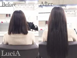 ロング ヘアアレンジ カラー LuciA/エクステ カラーのヘアスタイル