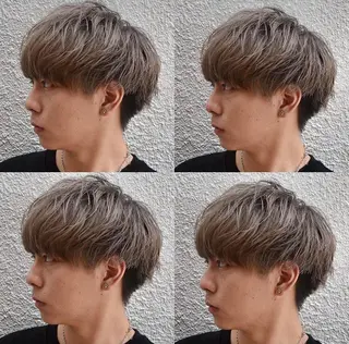 カラー パーマ メンズ 髪質改善🫧ベージュ 椙山 響のヘアスタイル