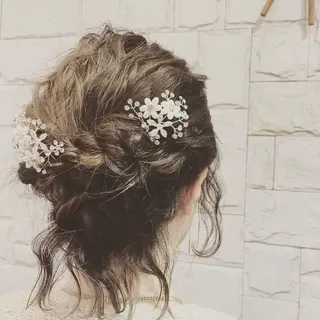 ミディアム カラー パーマ ヘアアレンジ 🥛洒落髪小顔cut なら龍崎🥛のヘアスタイル