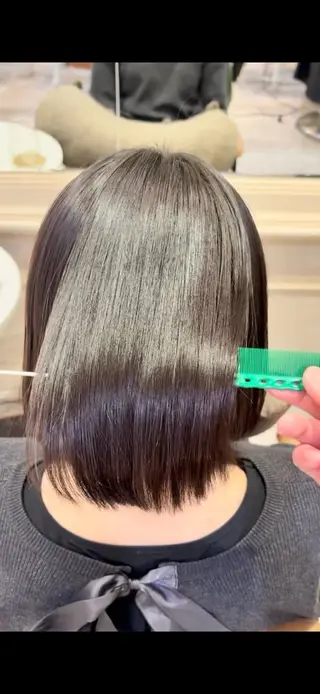 ミディアム ✨髪質改善縮毛矯正 酸性ストレートのヘアスタイル