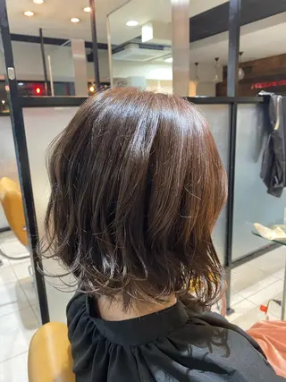ショート カラー パーマ マッシュウルフ ボブ Hirotoのヘアスタイル