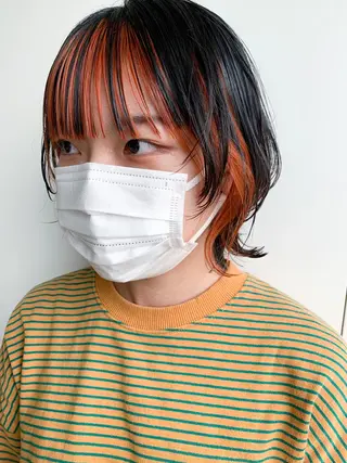 ショート nuu所属・💜ショート💜 ウルフ、ボブ二色亜美のヘアスタイル