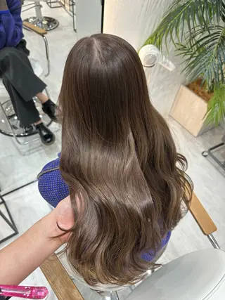 カラー 韓国ヘア顔周りカット 艶髪ベージュtamaのヘアスタイル