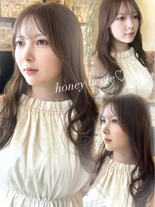 カラー Ly hair / nanoha🤍のヘアスタイル