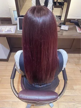 ロング カラー 梨子🐣艶カラー🌈 ダメージレス💖のヘアスタイル