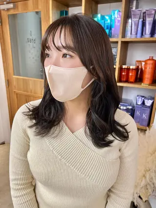 ロング カラー sand yokohama所属・✨️今だけ無料✨️ 鶴田みなみのヘアスタイル