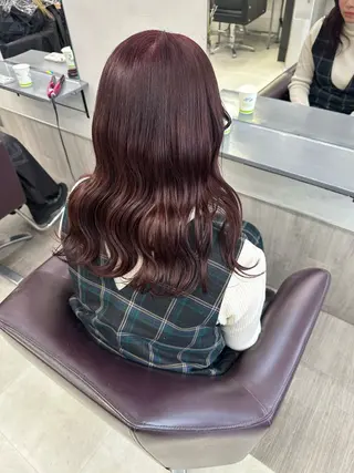 セミロング AYAKASA 暖色カラー/レイヤーのヘアスタイル