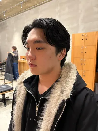 ショート メンズ パーマ/メンズ/ 鮫島竜海のヘアスタイル