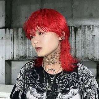 ショート カラー ハイトーン/ウルフ /エクステ/ましろのヘアスタイル