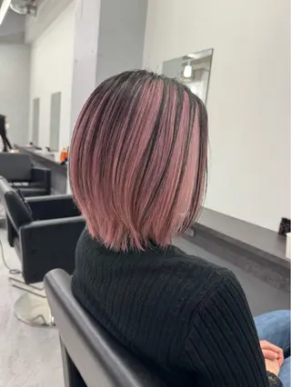 ミディアム レイヤー・ブリーチ kiyotoshiのヘアスタイル