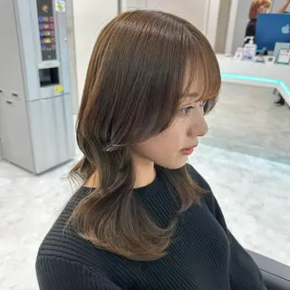 セミロング カラー ♡上品韓国髪♡ブラ ウン/SAYATOのヘアスタイル