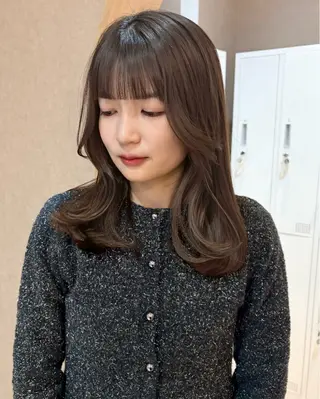 ミディアム 似合わせ/ベージュ /レイヤー/りほ🤍のヘアスタイル