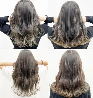 セミロング カラー 🦄インナーカラー 🦄貫井彩花のヘアスタイル