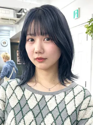 ミディアム カラー レイヤーボブ/ 艶カラー/サナ🌼のヘアスタイル