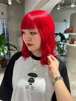 ミディアム カラー 暖色カラー/ブリーチ /名古屋/かのんのヘアスタイル