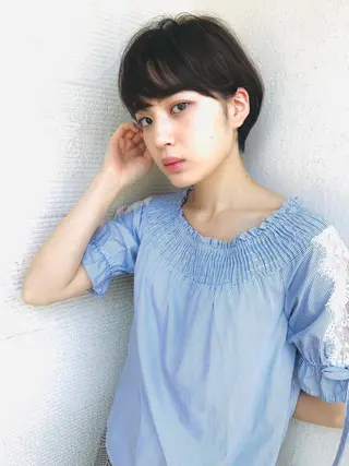 ショート カラー wezer所属・✨透明感カラー✨髪質 改善✨国分魚生のヘアスタイル