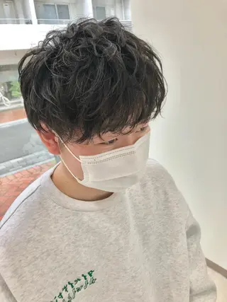 ショート パーマ 小林 優太　メンズパーマ✨のヘアスタイル