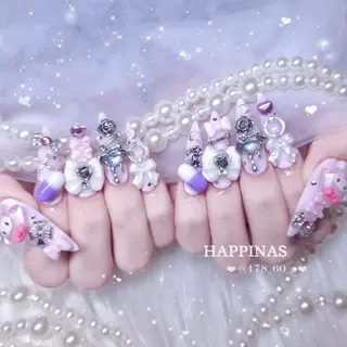 ネイル HAPPINAS れん┊痛ネイル&3Dのネイルデザイン