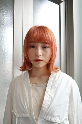 カラー ミディアム 冨岡 千尋のヘアスタイル