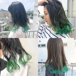 セミロング カラー ヘアアレンジ 【池袋/スパイキー ショート】ⓝⓘⓜⓤのヘアスタイル